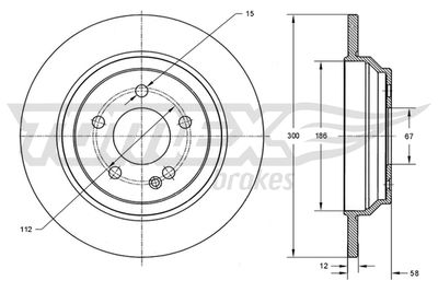 Brake Disc TOMEX Brakes TX 73-43