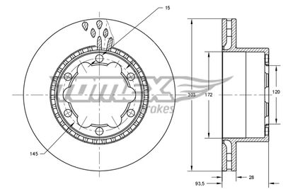 Brake Disc TOMEX Brakes TX 73-44