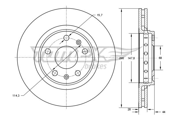 TOMEX Brakes TX 73-45 Brake Disc