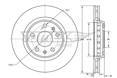 Brake Disc TOMEX Brakes TX 73-45