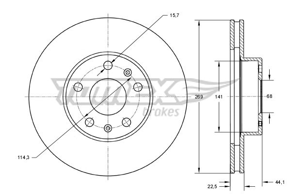 TOMEX Brakes TX 73-51 Brake Disc