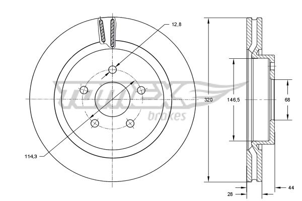 TOMEX Brakes TX 73-52 Brake Disc