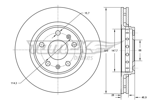 TOMEX Brakes TX 73-53 Brake Disc