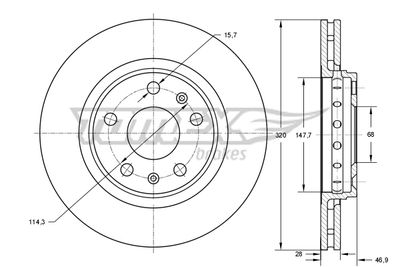 Brake Disc TOMEX Brakes TX 73-53