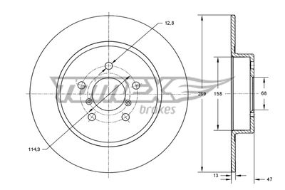 Brake Disc TOMEX Brakes TX 73-54