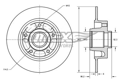Brake Disc TOMEX Brakes TX 73-561