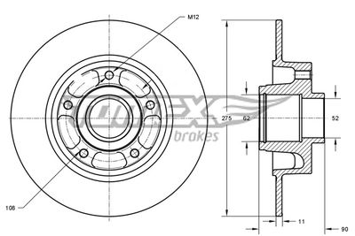 Brake Disc TOMEX Brakes TX 73-591