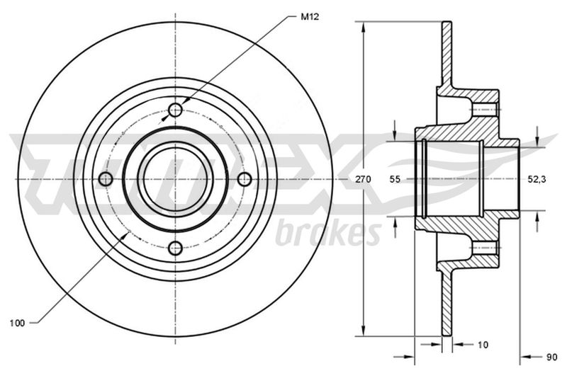 TOMEX Brakes TX 73-601 Brake Disc
