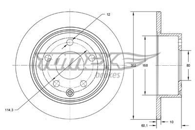 Brake Disc TOMEX Brakes TX 73-66