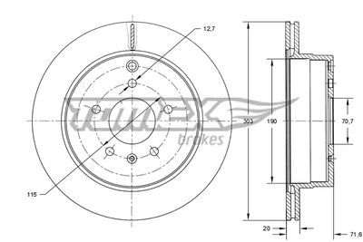 Brake Disc TOMEX Brakes TX 73-71