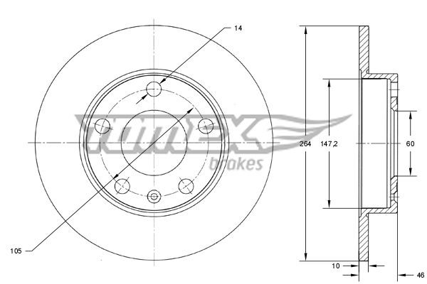 TOMEX Brakes TX 73-72 Brake Disc