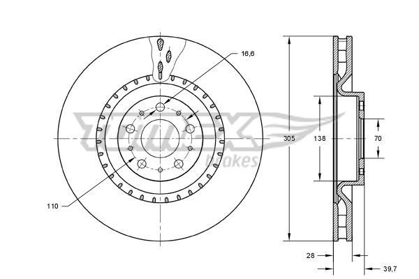 TOMEX Brakes TX 73-74 Brake Disc