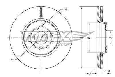 Brake Disc TOMEX Brakes TX 73-79
