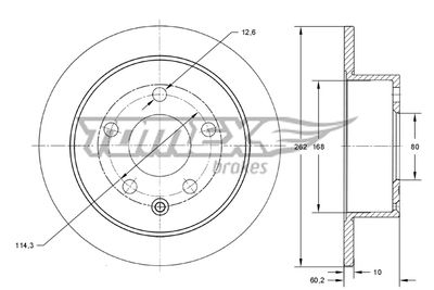 Brake Disc TOMEX Brakes TX 73-86