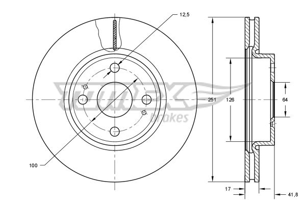 TOMEX Brakes TX 73-87 Brake Disc