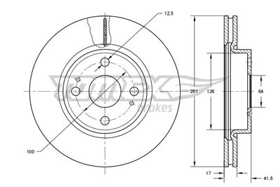 Brake Disc TOMEX Brakes TX 73-87