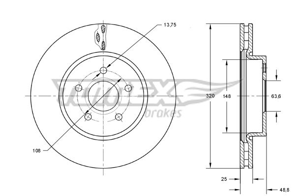 TOMEX Brakes TX 73-91 Brake Disc