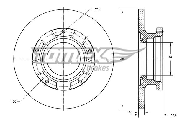 TOMEX Brakes TX 73-93 Brake Disc
