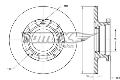 Brake Disc TOMEX Brakes TX 73-93