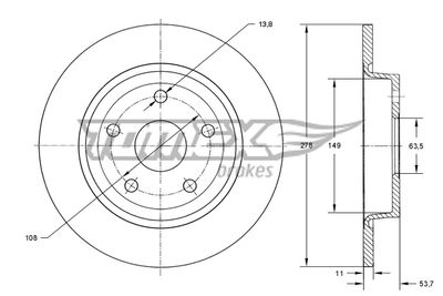 Brake Disc TOMEX Brakes TX 73-94