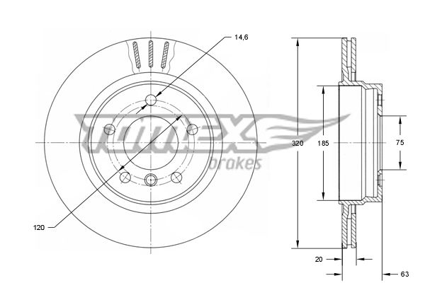 TOMEX Brakes TX 73-96 Brake Disc