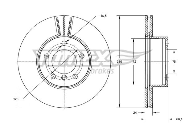TOMEX Brakes TX 73-97 Brake Disc