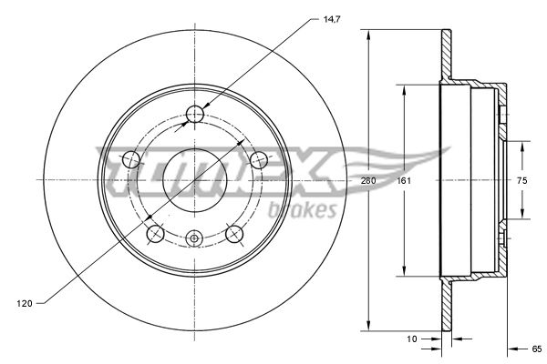 TOMEX Brakes TX 74-00 Brake Disc