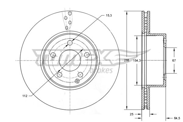 TOMEX Brakes TX 74-03 Brake Disc