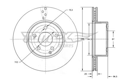 Brake Disc TOMEX Brakes TX 74-03