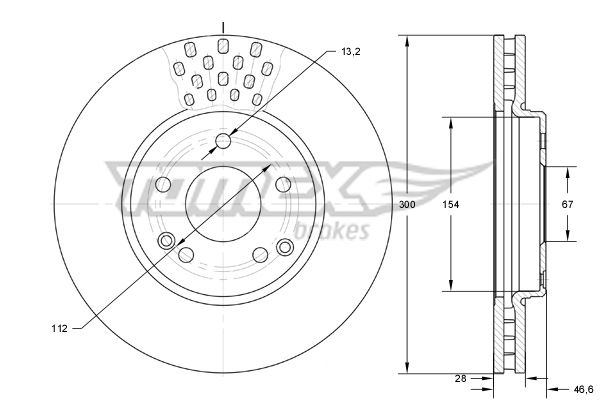 TOMEX Brakes TX 74-04 Brake Disc
