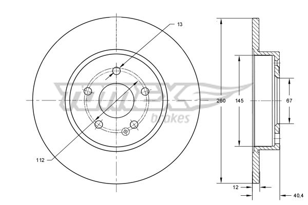 TOMEX Brakes TX 74-06 Brake Disc