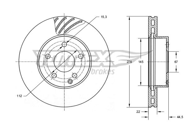 TOMEX Brakes TX 74-08 Brake Disc