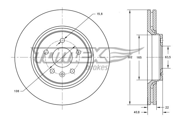 TOMEX Brakes TX 74-14 Brake Disc