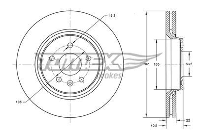 Brake Disc TOMEX Brakes TX 74-14