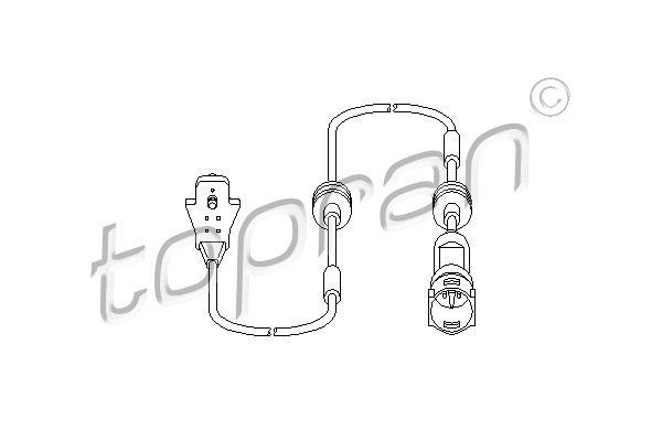TOPRAN 203 971 Sensor, brake pad wear