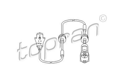 Sensor, brake pad wear TOPRAN 203 971