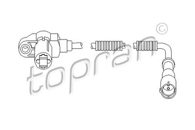 Sensor, wheel speed TOPRAN 207 448