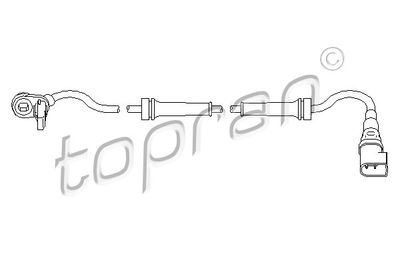 Sensor, wheel speed TOPRAN 303 946