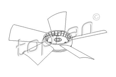Fan Wheel, engine cooling TOPRAN 401 191