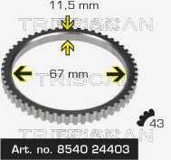 Sensor Ring, ABS TRISCAN 8540 24403