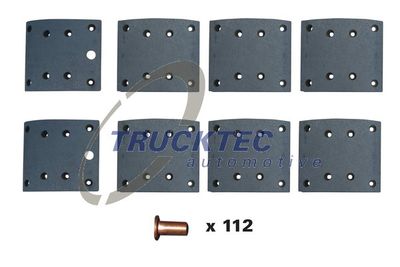 Brake Lining Kit, drum brake TRUCKTEC AUTOMOTIVE 03.35.123