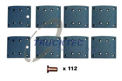 Brake Lining Kit, drum brake TRUCKTEC AUTOMOTIVE 03.35.125