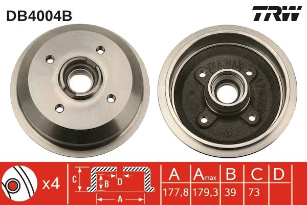 TRW DB4004B Brake Drum