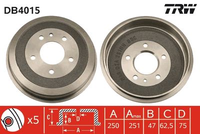 Brake Drum TRW DB4015