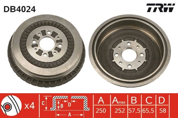 TRW DB4024 Brake Drum