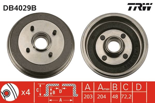 TRW DB4029B Brake Drum