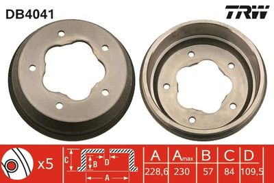 Brake Drum TRW DB4041