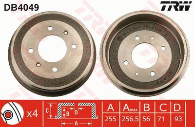 Brake Drum TRW DB4049