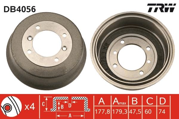 TRW DB4056 Brake Drum