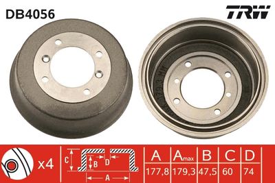 Brake Drum TRW DB4056